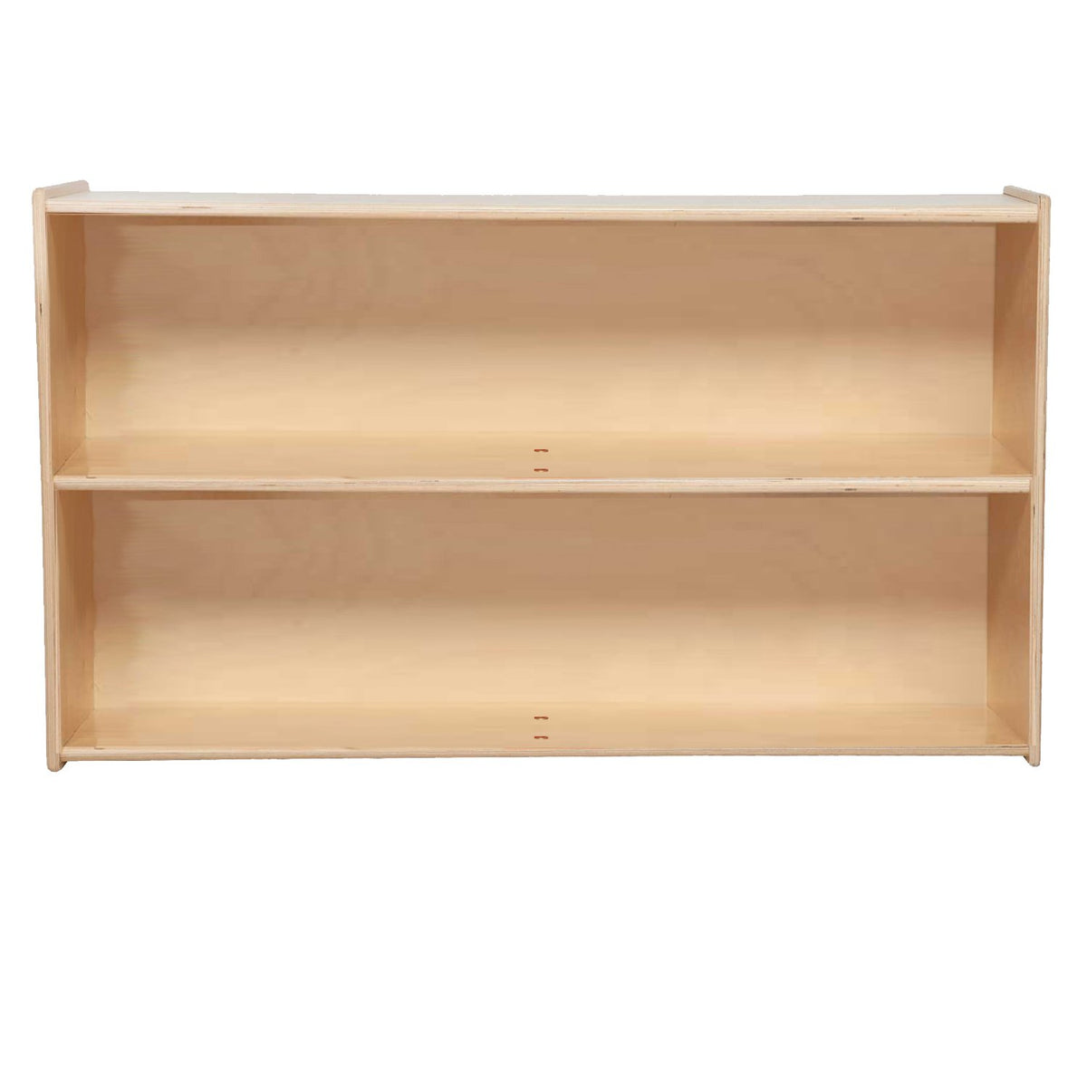 2 Shelf Bookcase Storage Organizer Natural Finish W920189