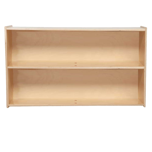 2 Shelf Bookcase Storage Organizer Natural Finish W920189