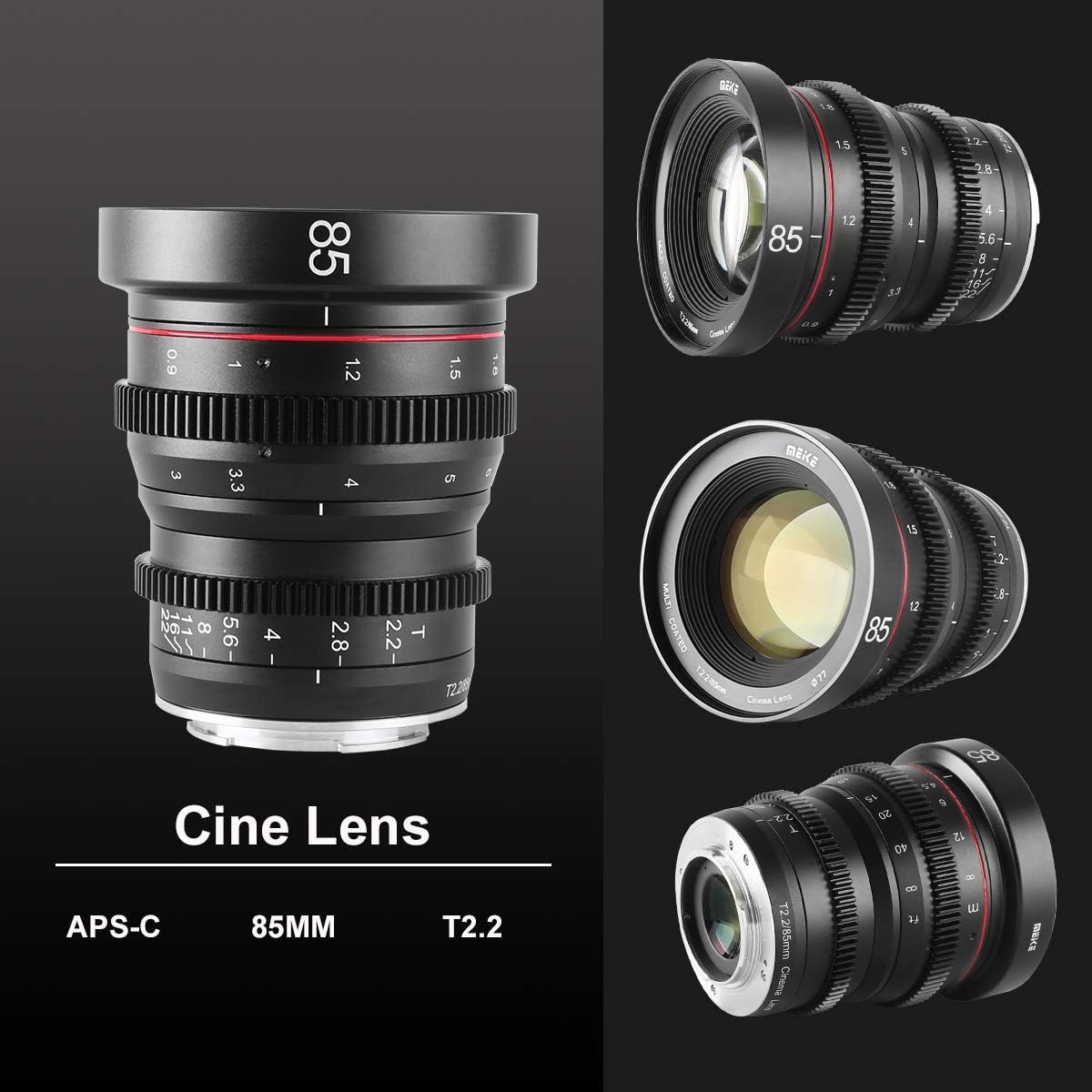 85mm T2.2 Manual Focus Cinema Lens for M43 Mount Y2943