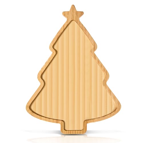 Wooden Christmas Tree Serving Tray G70488