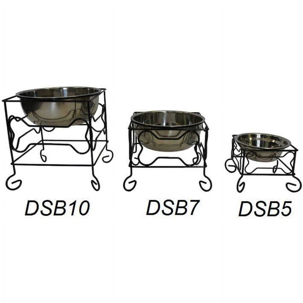 Wrought Iron Stand with Stainless Steel Feeder Bowl P2579