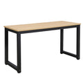 Natural Large Office Desk with Black Legs K589138