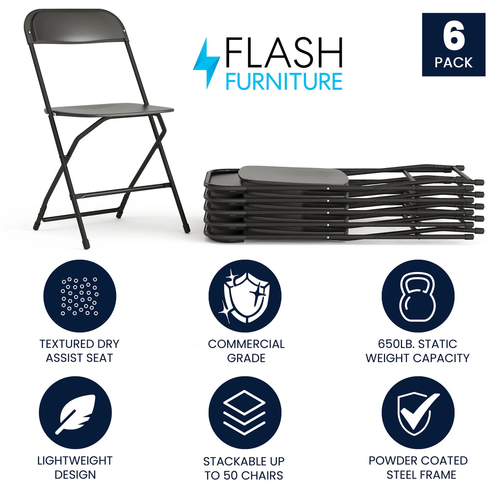 White Plastic Folding Chair 6 Pack H692031