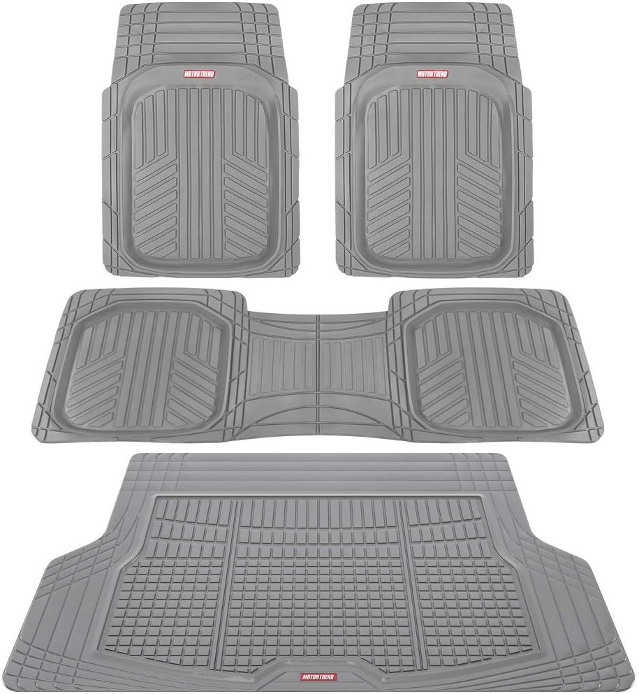 Beige DeepDish Front & Rear Mats with Trunk Cargo Liner Combo Set Z4953