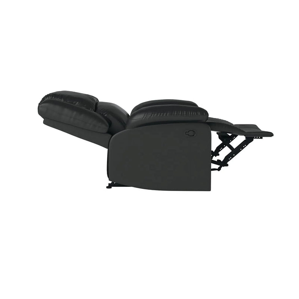 Black Faux Leather Recliner Q171