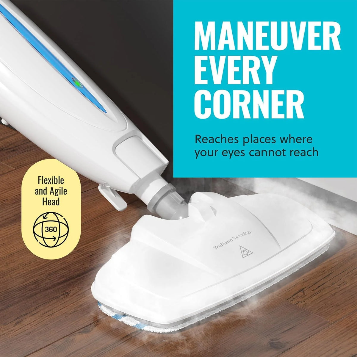 10-in-1 Steam Mop with Detachable Handheld Steam Cleaner P4576