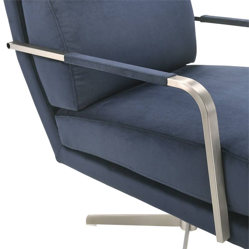 Blue Swivel Accent Chair L3598