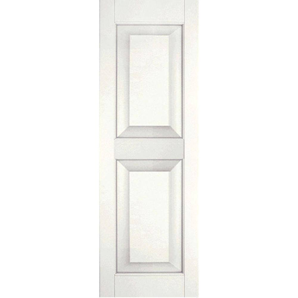 White Raised Panel Shutters Pair Y52330