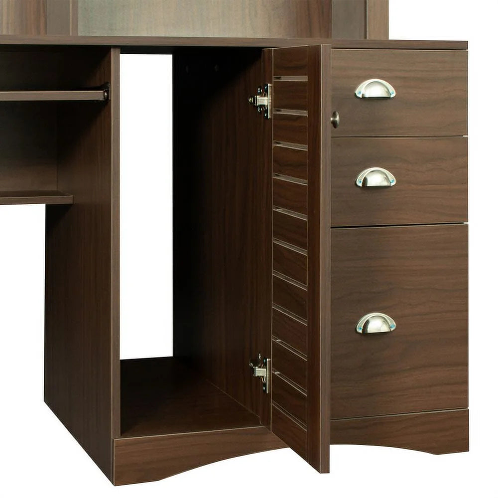 Computer Desk with Hutch W34614