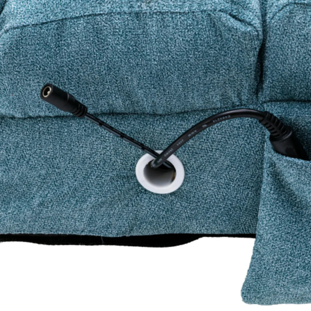 Blue Linen Chaise Lounge L49002