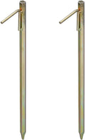 Yellow Galvanized Steel Tent Stakes Set of 2 X97416