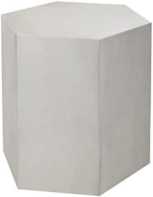 Light Grey Hexagon Concrete Accent Table J798