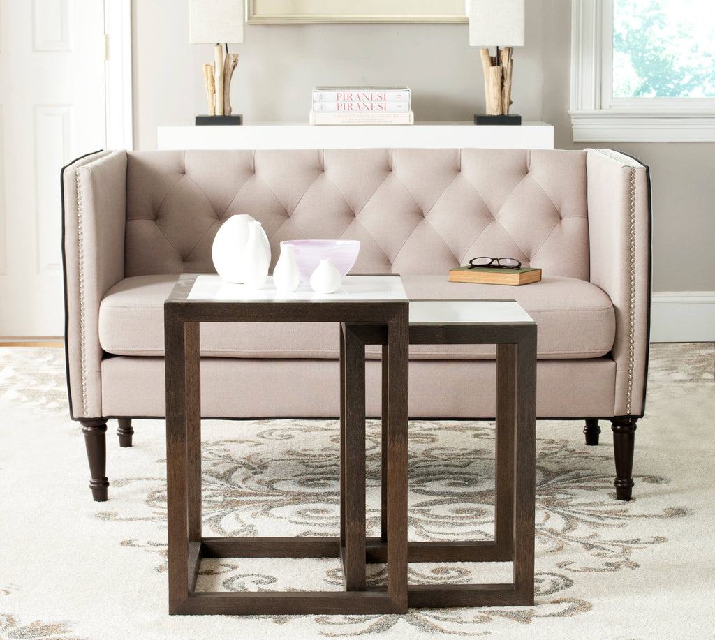 White Grey Lacquer Stacking Table K56187