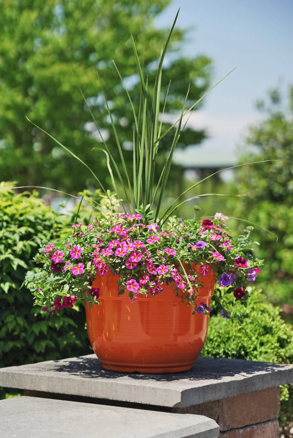 Bright Orange 15" Plastic Planter U279