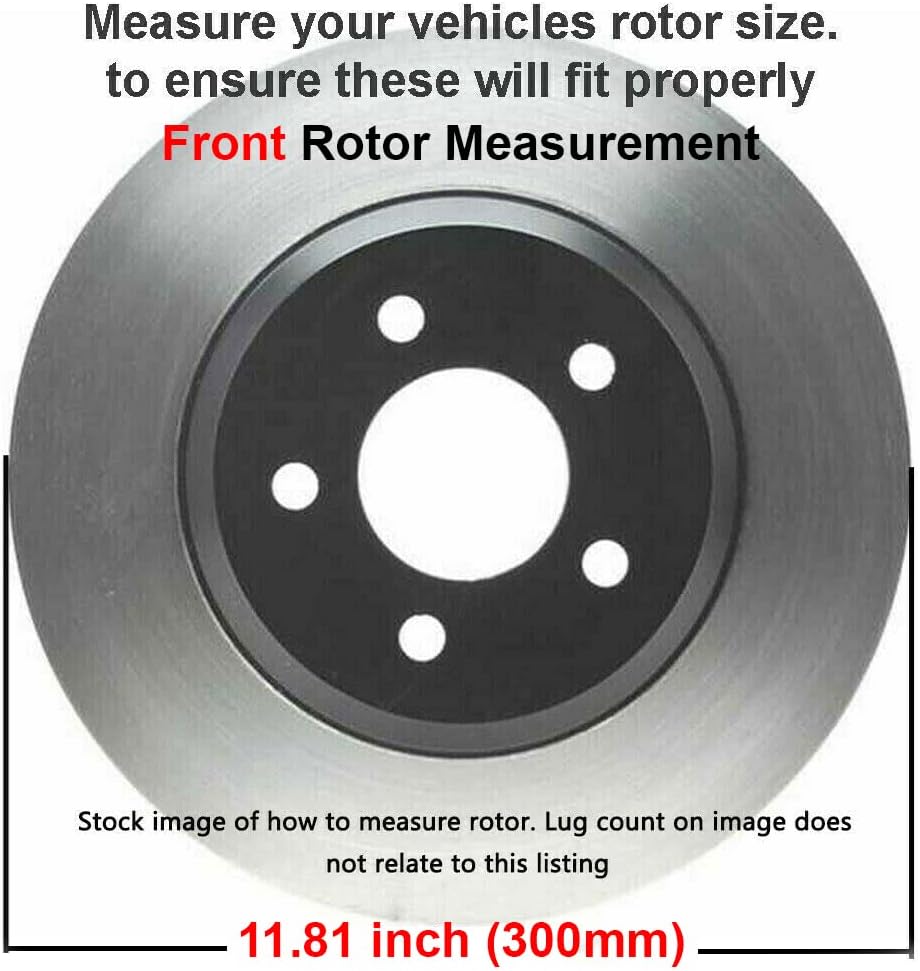 Front Drilled Brake Kit Rotors w/Brake Pads 6pc Set A346
