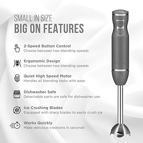 Turquoise 300 Watt Stainless Steel Immersion Hand Blender E868