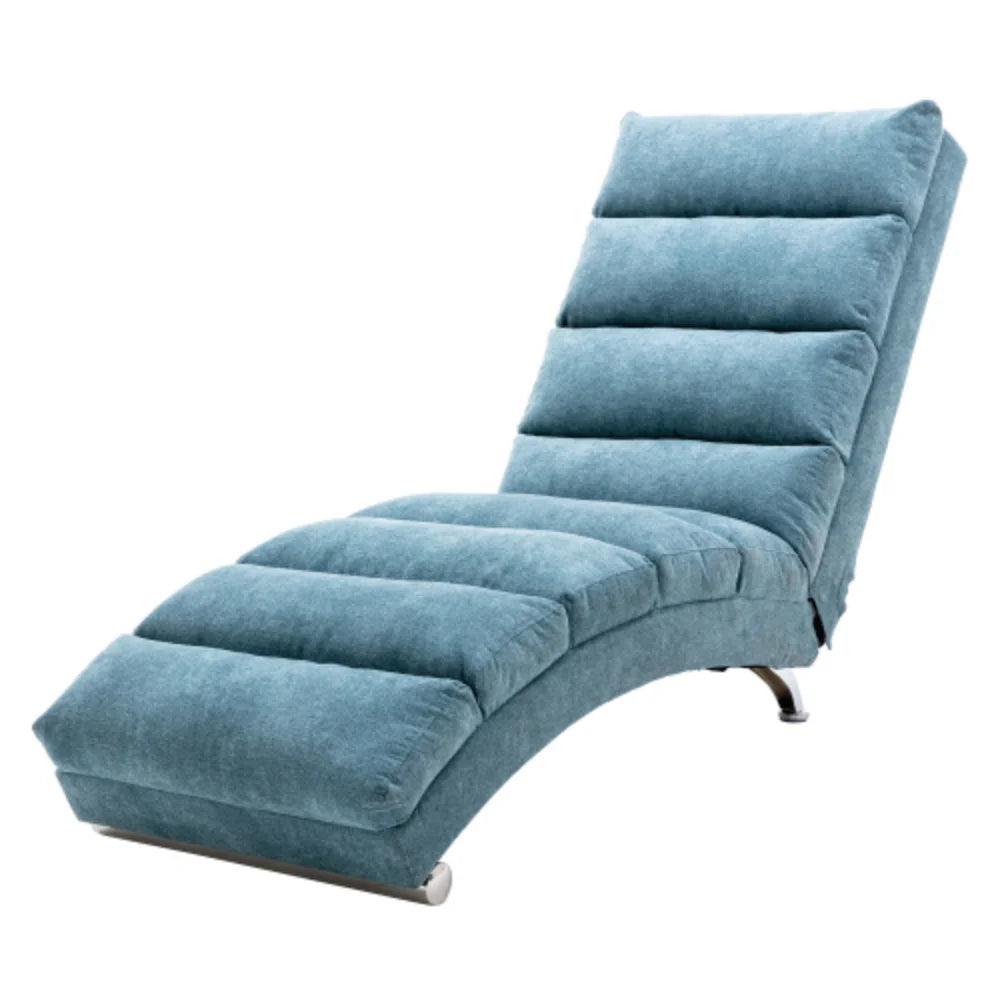 Blue Linen Chaise Lounge L49002