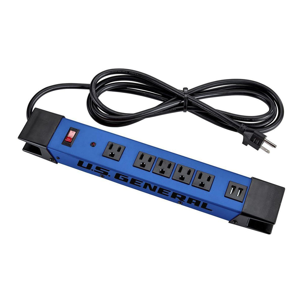 5-Outlet Magnetic Power Strip with 2 USB Ports D260053