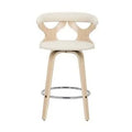 Cream Fabric Counter Stools (Set of 2) O559217