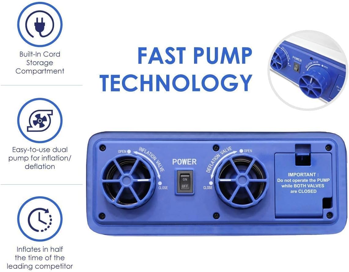 Queen Air Mattress with Built-in Dual Pump Y65687