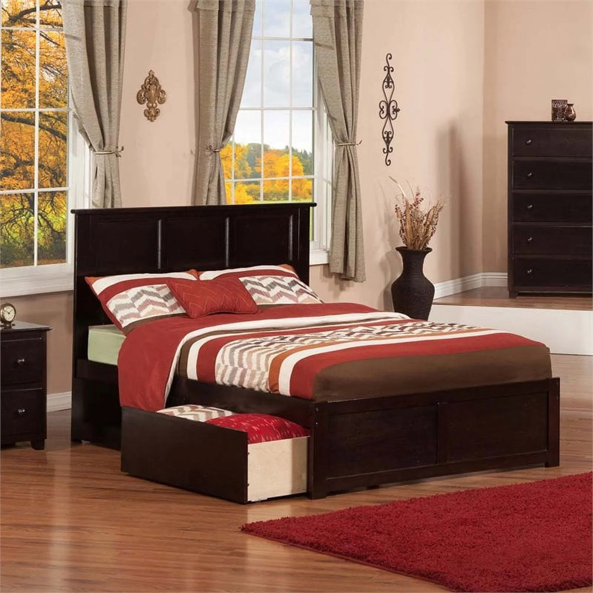 Full Storage Platform Bed in Espresso W1279