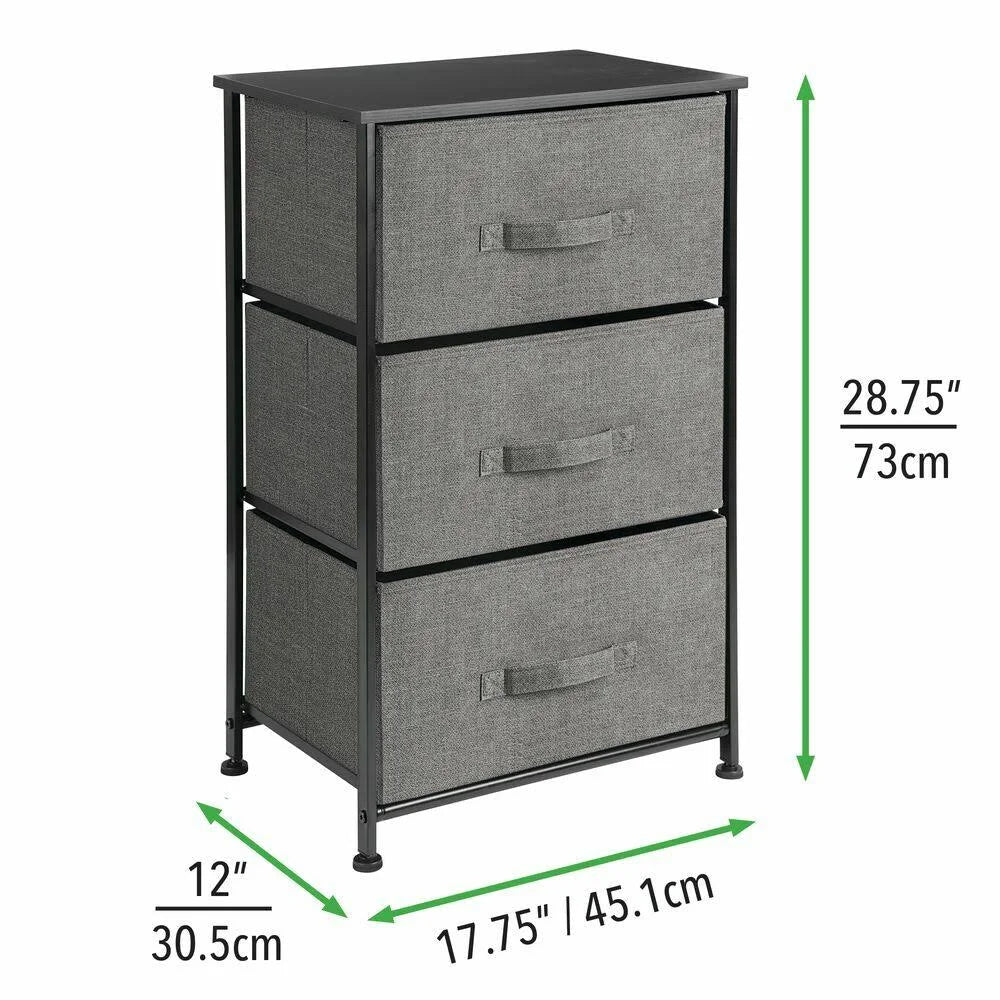 Coffee Espresso 3 Drawer Dresser Storage Tower I599