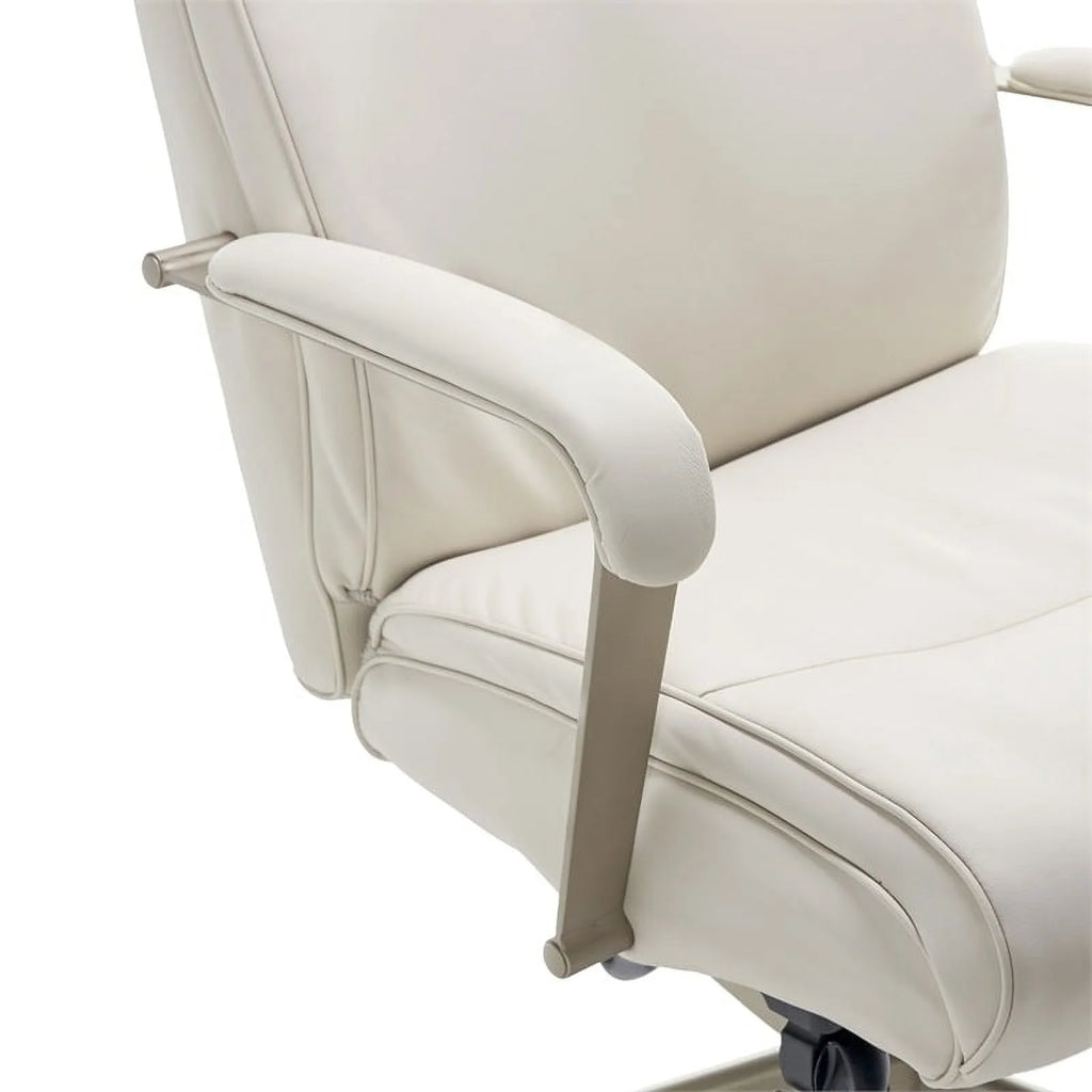 Ivory White Faux Leather Executive Office Chair U152825