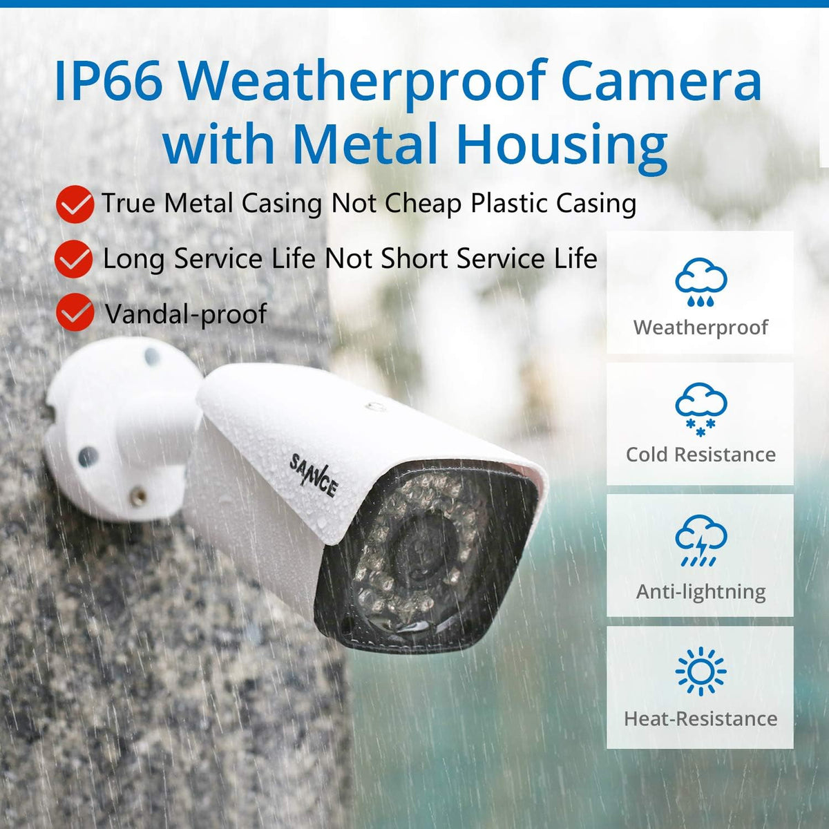 1080P 4 Pcs Security Camera System with 1TB Hard Drive B9558