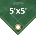 Green Canvas Tarps 5' x 5' O353