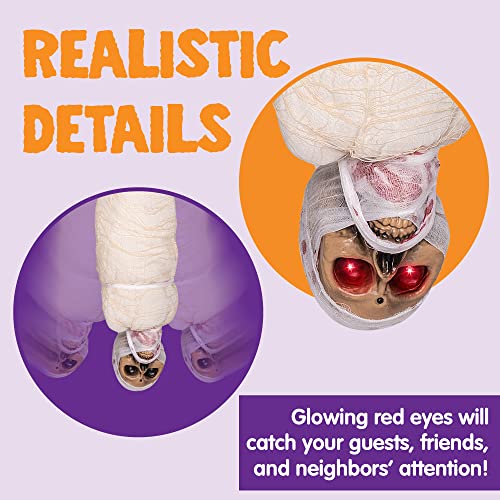 Hanging Cocoon Corpse Decoration with LED Eyes & Sound Effect U23929