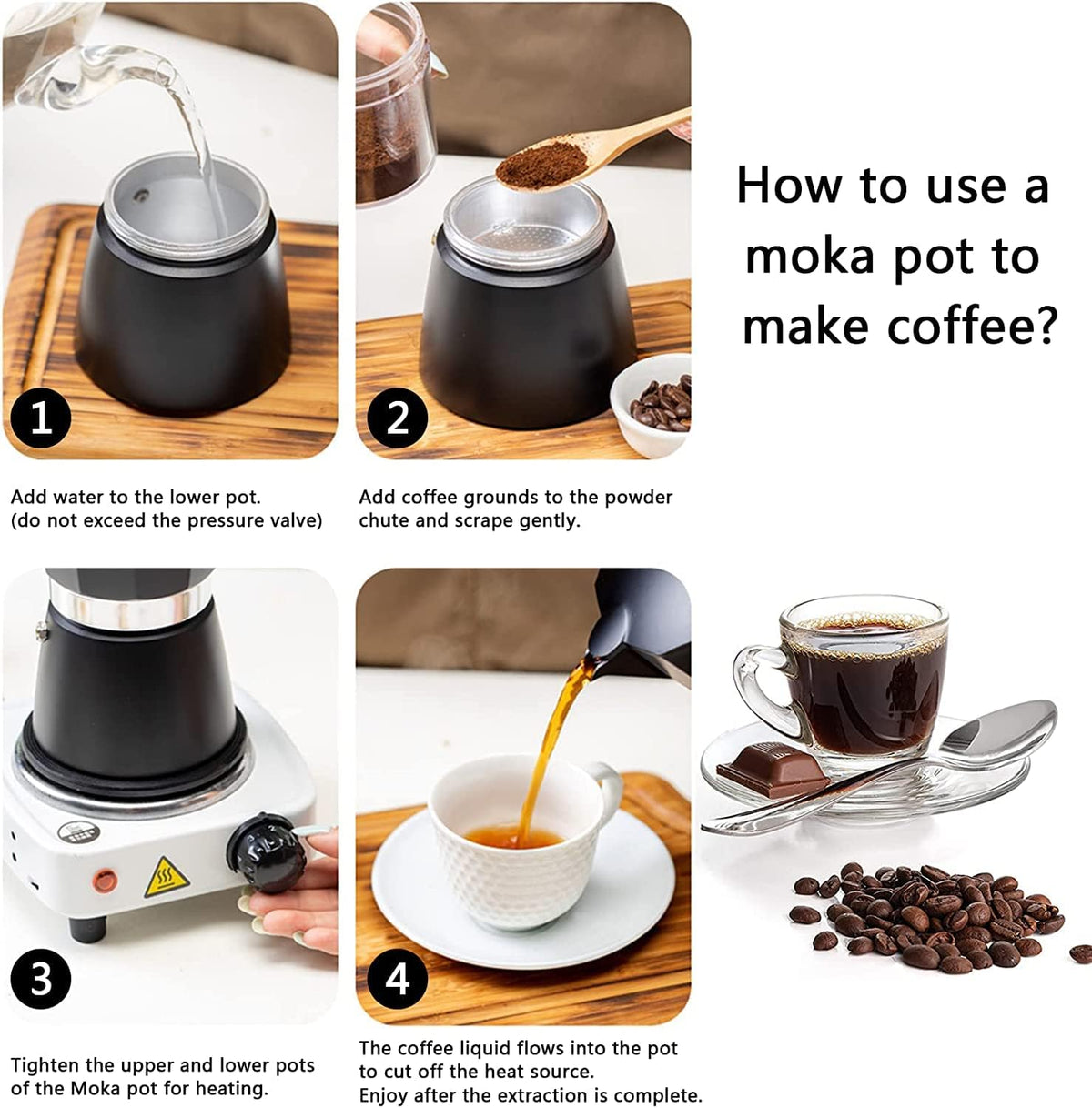 6 cup 10 OZ Aluminium Stovetop Espresso Maker M629821