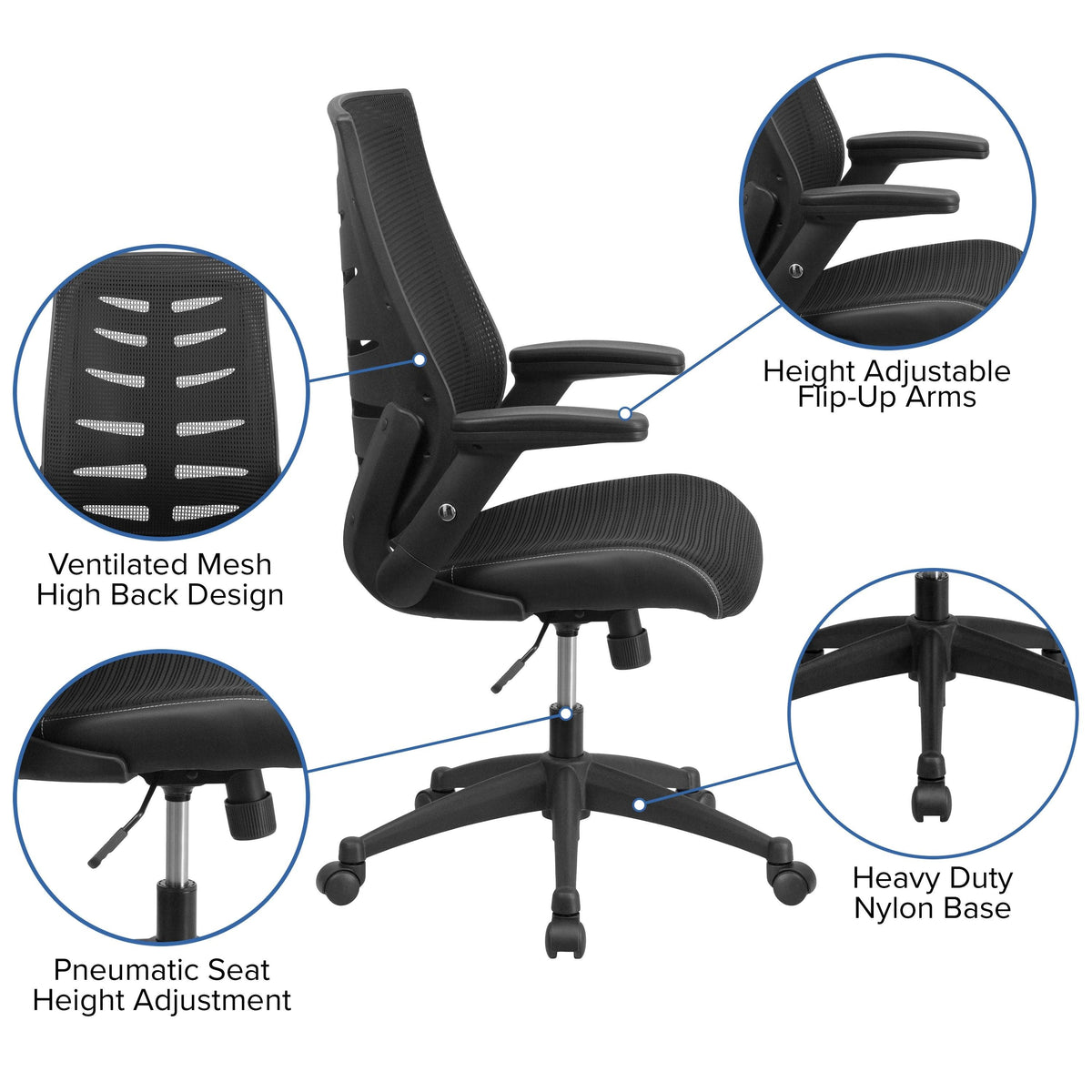 Black Mesh High Back Chair L92890
