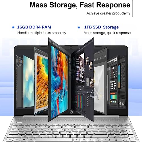 15.6" HD Touchscreen Anti-Glare Laptop, 16GB RAM, 1TB SSD, Intel Core Processor, Windows 11 Home, Silver V391