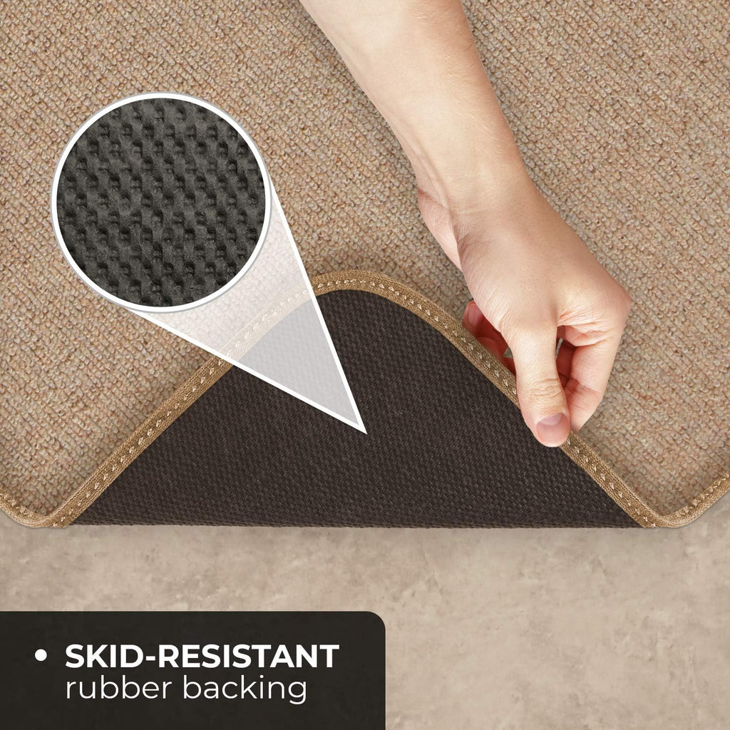 Skid-Resistant Carpet Runner Pebble Beige 8 Feet X 36 Inches S468