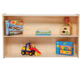 2 Shelf Bookcase Storage Organizer Natural Finish W920189