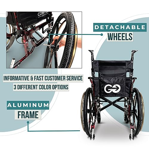 Black 17.5" Seat Width Self Propelled Wheelchair A346500