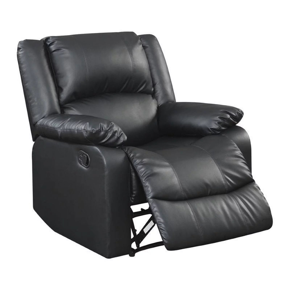 Black Faux Leather Recliner Q171