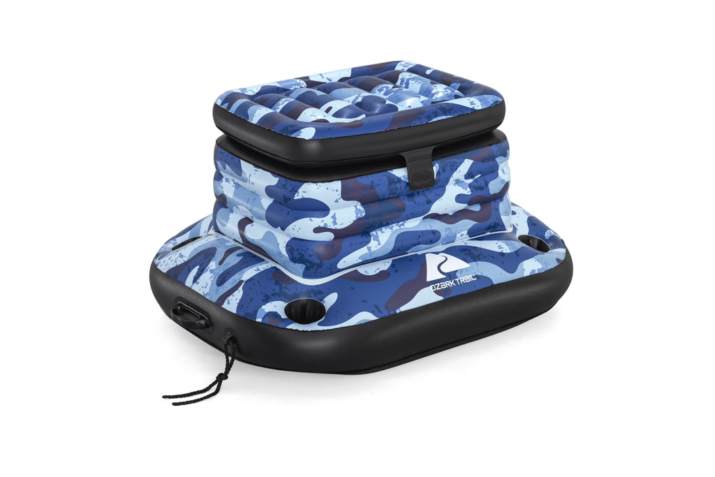 Blue Camo Inflatable Floating Cooler P378472