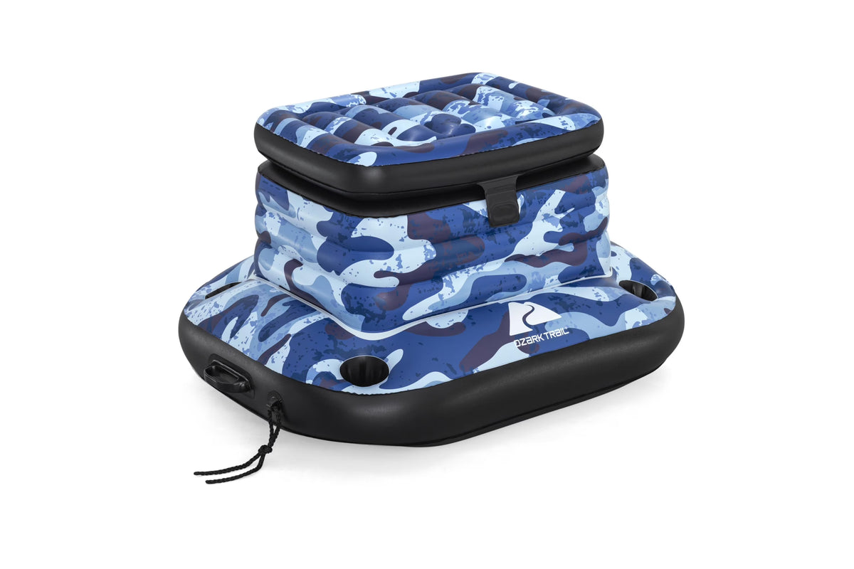Blue Camo Inflatable Floating Cooler P378472