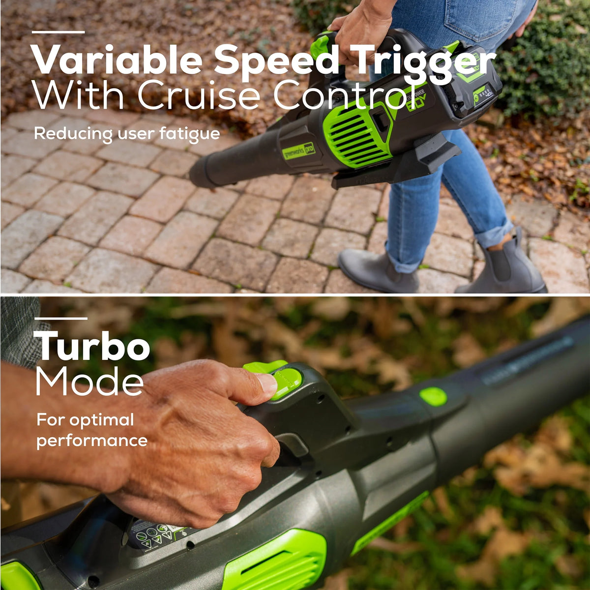60V 610 CFM Cordless Brushless Leaf Blower with 2.5Ah Battery & Charger W524