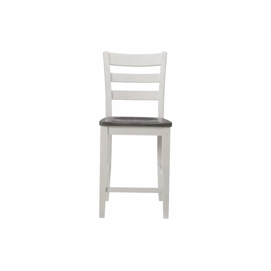 White Solid Wood Counter Height Dining Chair Set of 2 X176766