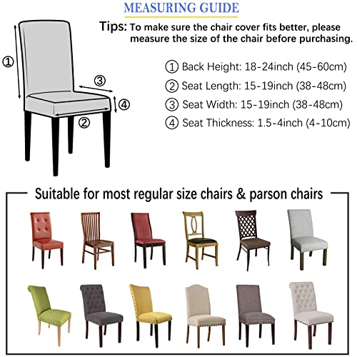 Set of 4 Stretch Spandex Parsons Chair Slipcovers (Pink) S82758