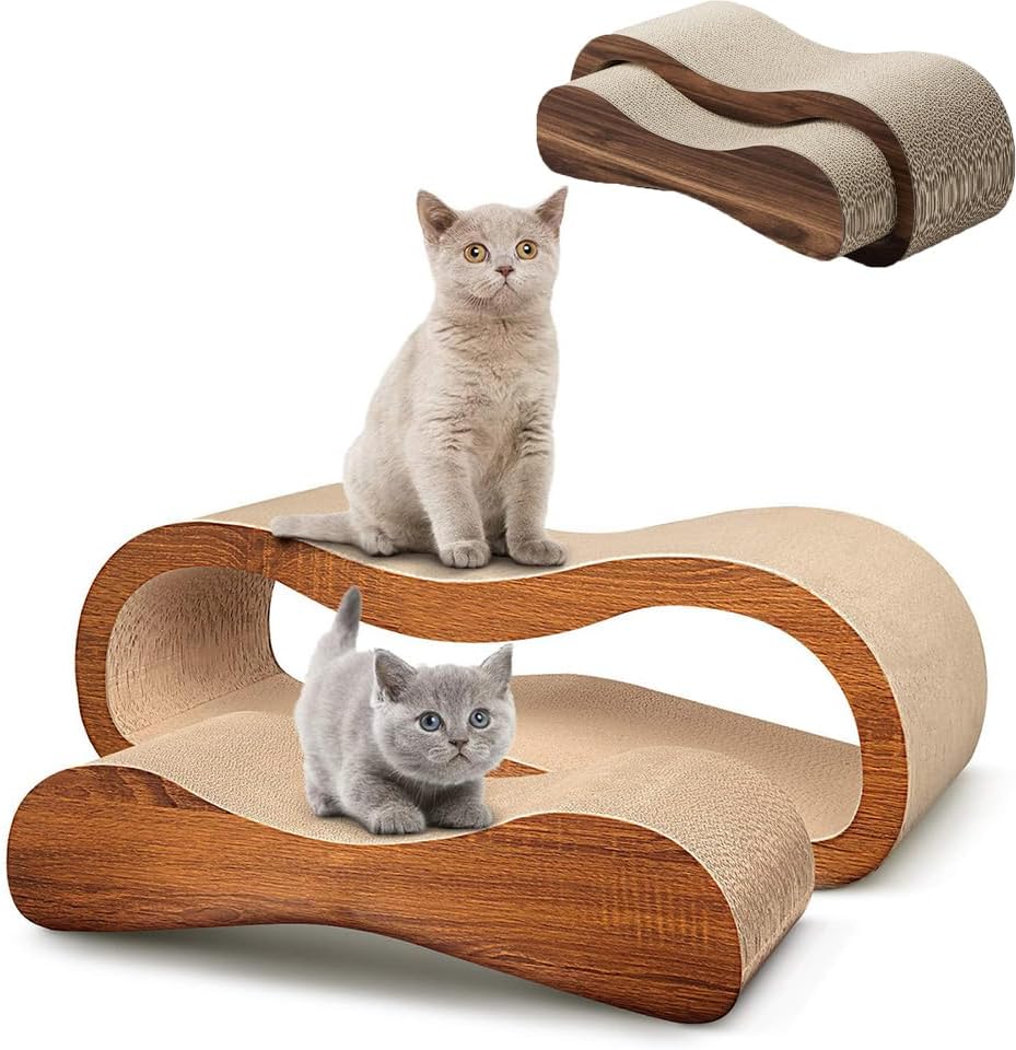 Cat Scratcher Cardboard Lounge Bed Scratching Post T654335