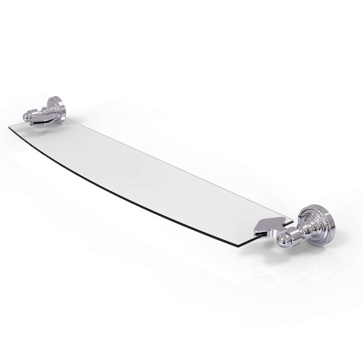 18 inch Polished Chrome Glass Shelf V1258
