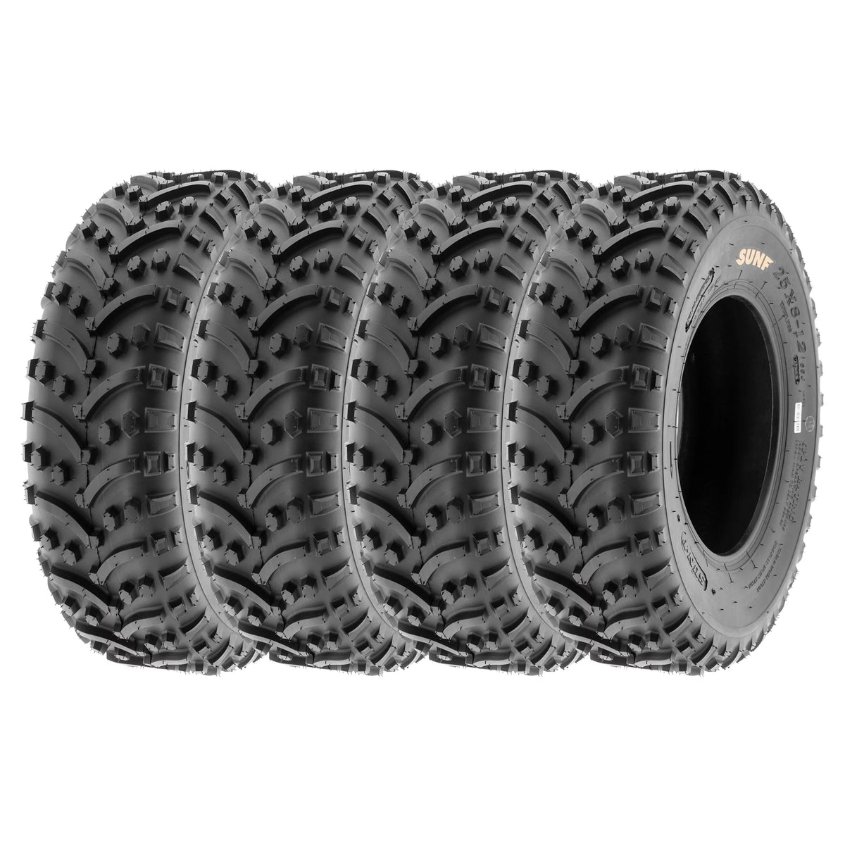 Set of 4 ATV UTV Tires 25x8-12 6 PR K8799