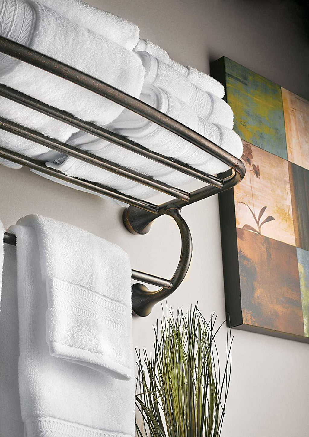 Brushed Nickel Towel Shelf Z7653