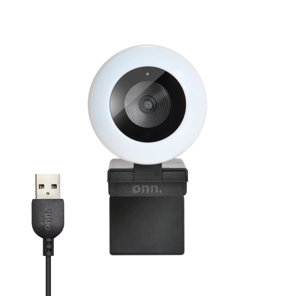 Webcam with Ring Light, Autofocus, Built-in Microphone, White & Black U3231