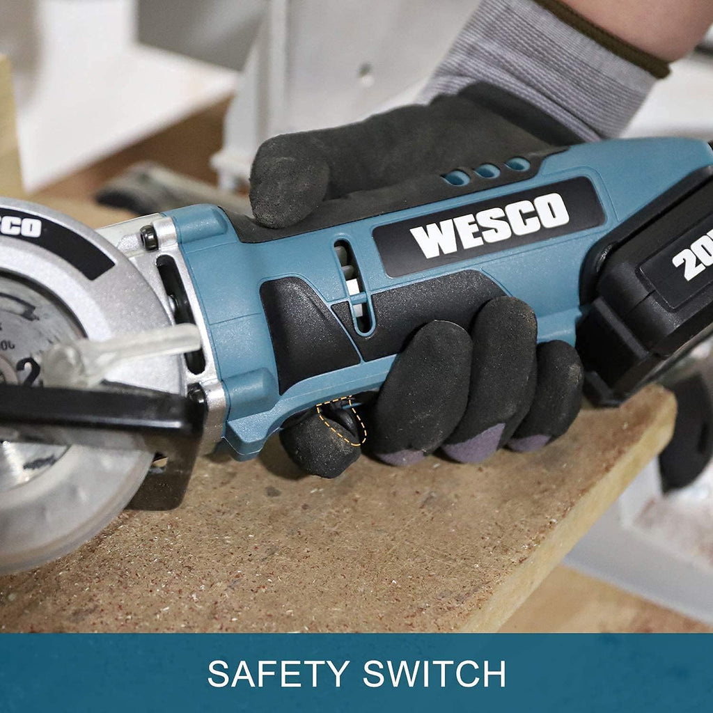 Cordless Mini Circular Saw with 2.0Ah Battery and Fast Charger Y556487
