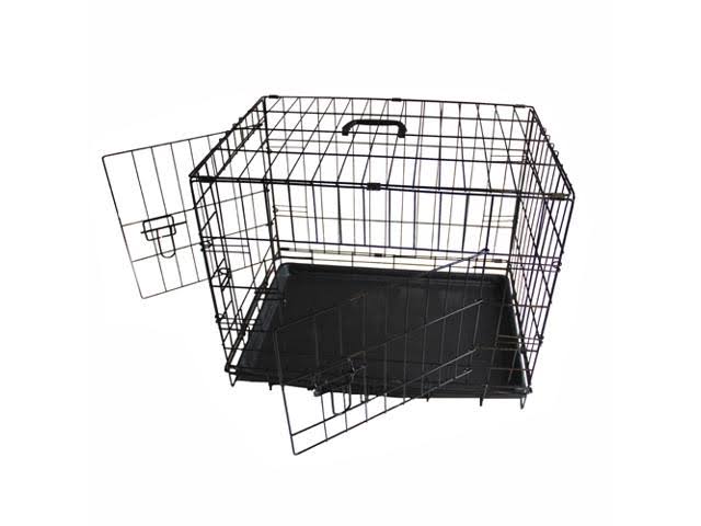 Foldable Double Door Pet Crate with Divider J9464