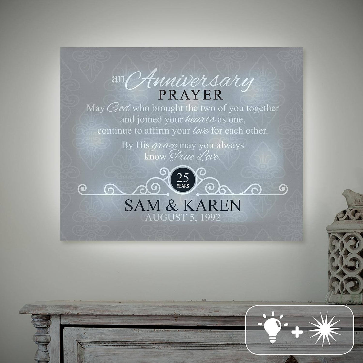 LED Anniversary Prayer Canvas X1838